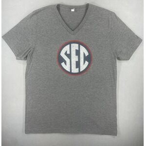 Canvas‎ Womens T-Shirt SEC Conference Logo Grey Heathered Jersey Medium
